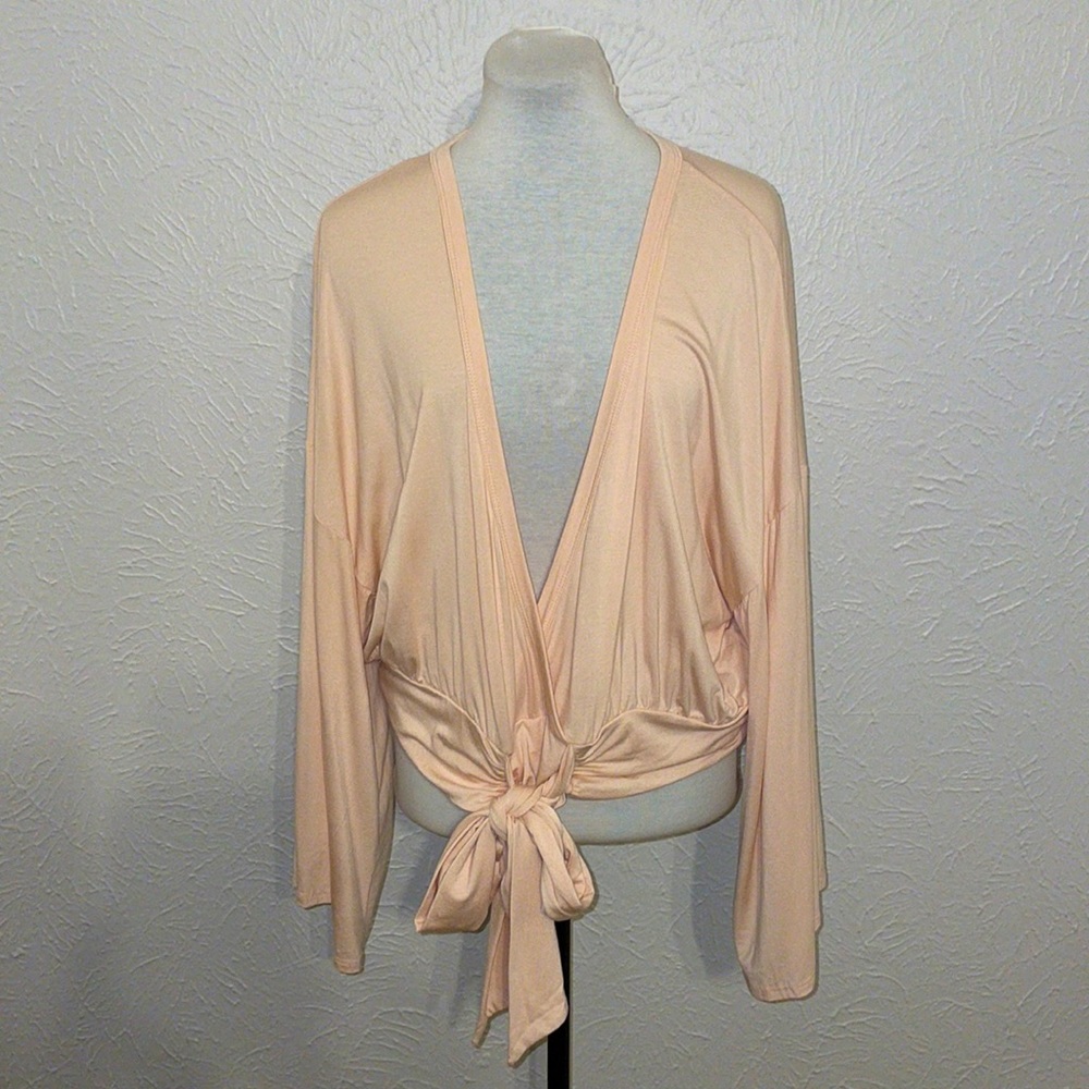 Agnes & Dora XXXL Stone Kimono Tie Top 3/4 Dolman Sleeves NWT
